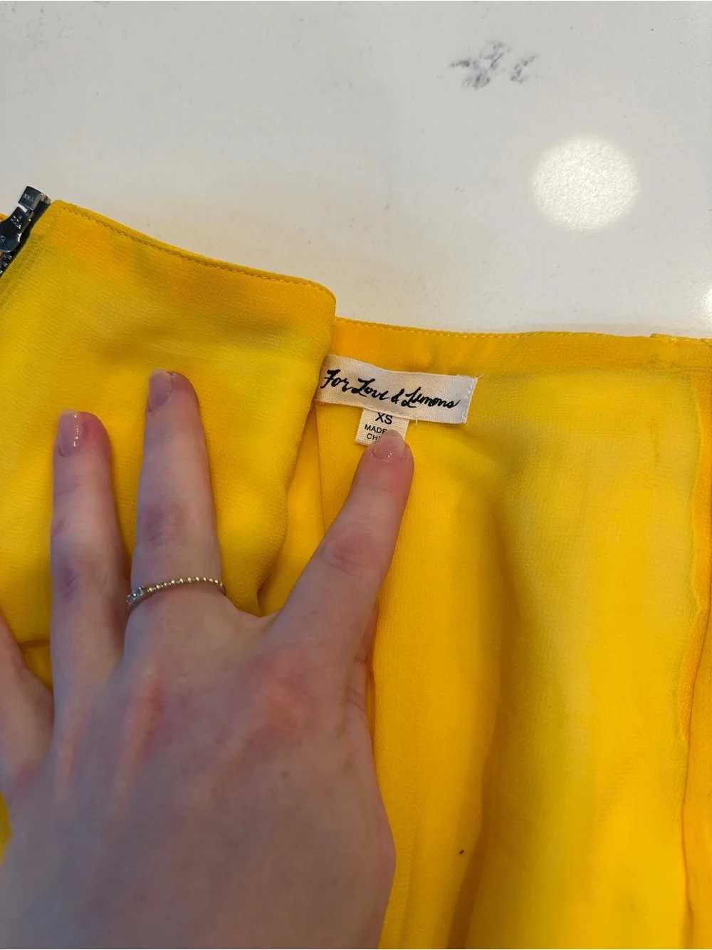 For Love and Lemons Yellow Jaw Breaker Skirt and Matching Top size XS - Picture 8 of 9